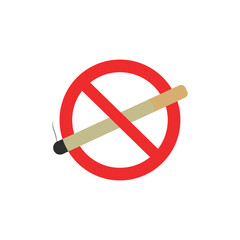Red circle no smoking symbol representing health, safety, and prohibition.
