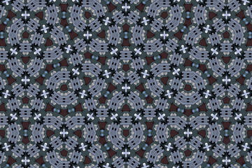 Fototapeta premium Seamless Endless Fashion Visual Background Digital Wallpaper Geometric Tile Template Decoration Shape Design Textile Cloth Symmetric Texture Art Perspective Graphic Luxury Fabric Interior Pattern.