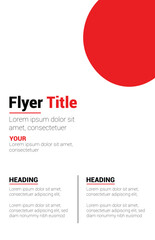 Modern and simple business flyer template design