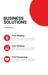 Business solutions presentation template