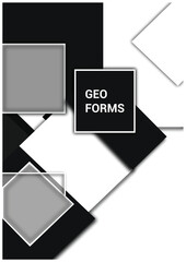 Modern cover design with geometric squares