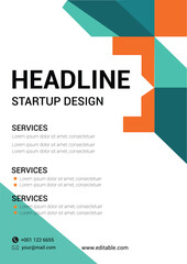 Modern business brochure with geometric design