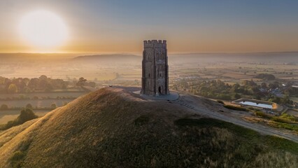 Glastonbury Tor at Sunrise © Wirestock