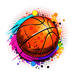 Obraz premium basketball background vector illustration