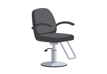 Fototapeta premium Gray salon chair on a white background with a footrest