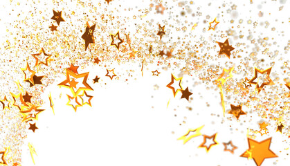 Sparkling gold stars on white. Perfect for celebration, holidays, and festive designs.