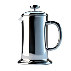 Fototapeta premium 3D icon of French press coffee maker, elegant tone