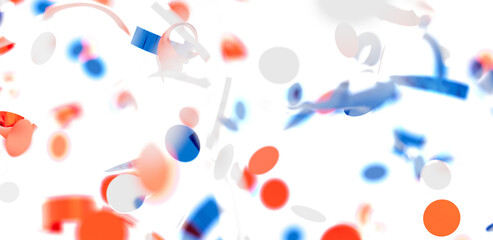 Modern abstract art featuring colorful shapes and a white background. Perfect for website banners, social media, and more.