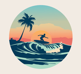 silhouette of a man on a tropical beach