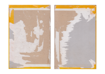 Vintage diptych of a couple embracing in a softly lit room