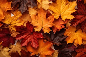 Fototapeta premium Autumn leaves backgrounds maple plant.