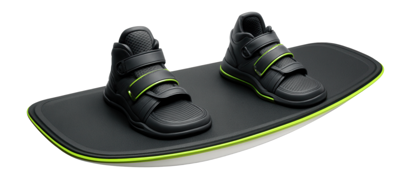 High-density polyethylene wakeboard with a smooth white bottom