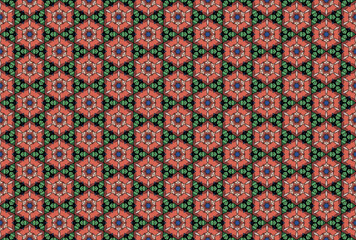 Seamless Luxury Graphic Textile Art Template Perspective Design Decoration Tile Texture Symmetric Endless Fashion Background Cloth Geometric Digital Shape Wallpaper Visual Interior Fabric Pattern.