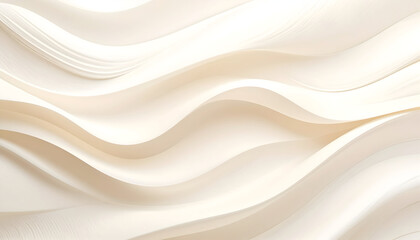 Obraz premium Cream-Colored Fabric with Smooth Waves and Subtle Folds