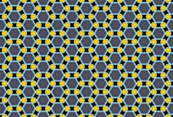 Seamless Luxury Graphic Textile Art Template Perspective Design Decoration Tile Texture Symmetric Endless Fashion Background Cloth Geometric Digital Shape Wallpaper Visual Interior Fabric Pattern.