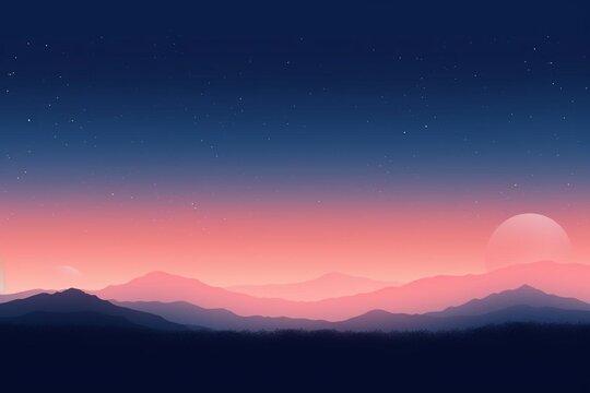 sunset in the mountains