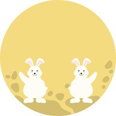 보름달 위 토끼