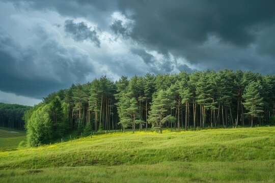 landscape with trees