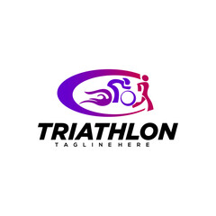 Triathlon Endurance Sports Logo Event Festival Championship Template 