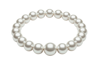 Isolated pearl bead bracelet jewelry beauty accessory strand close-up elegance