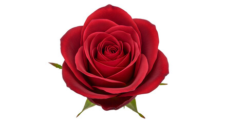 Fototapeta premium A single red rose on a white background