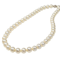 Elegant pearl necklace isolated on transparent background, a timeless jewelry piece for any occasion