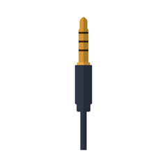 Jack cable flat vector illustration isolated on a white background