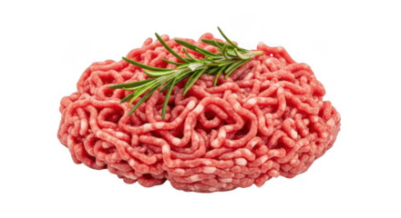 Fresh ground beef with herbs ready for cooking delicious meals