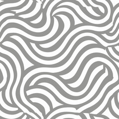 Abstract gray and white intertwining wave pattern