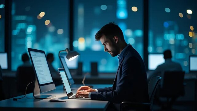 Workplace Surveillance Concerns: Data Privacy Challenges in Employee Monitoring, Regulatory Compliance, and Ethical Guidelines for Protecting Worker Rights - Conceptual Image with Empty Space