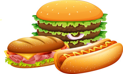 vector illustration of burger