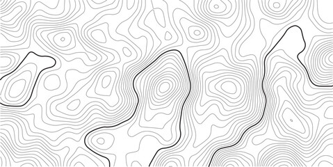 The stylized height of the topographic map contour in lines and contours isolated on transparent. Black and white lines seamless Topographic map patterns, topography line map. Vintage outdoors style. 