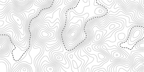 The stylized height of the topographic map contour in lines and contours isolated on transparent. Black and white lines seamless Topographic map patterns, topography line map. Vintage outdoors style. 