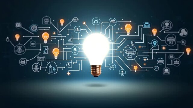 Assess innovative innovation driven strategy models emphasizing radical technology integration creative ideation and transformative business dynamics for competitive market advantage in  Photo Stock  