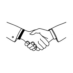 Fototapeta premium 2D Vector Icon of Business Handshake – Partnership and Agreement Symbol