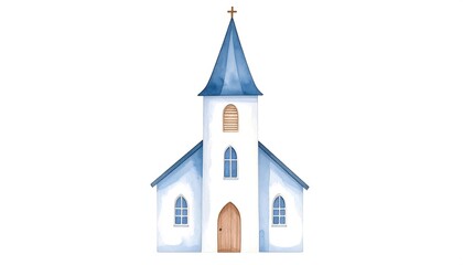 Watercolor church illustration (2)