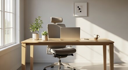 Modern home office with natural light (2)