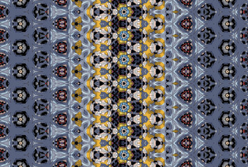 Seamless Cloth Design Digital Texture Decoration Luxury Symmetric Endless Template Graphic Visual Perspective Background Fashion Shape Wallpaper Interior Geometric Art Textile Fabric Tile Pattern.