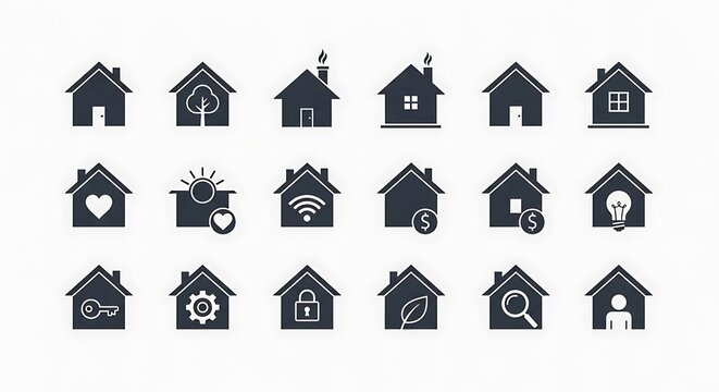 Collection of home icons