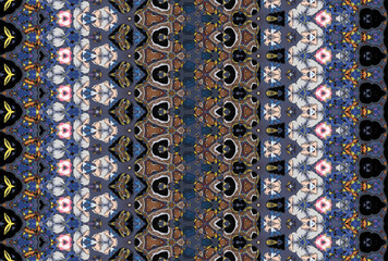 Seamless Symmetric Background Textile Visual Design Texture Interior Tile Geometric Fabric Luxury Decoration Wallpaper Digital Fashion Template Art Perspective Endless Shape Graphic Cloth Pattern.
