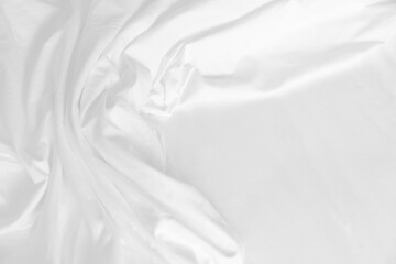 Fototapeta premium Soft white bedsheets, soft focus in hotel bedroom, home, accommodation.