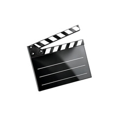 Stylish black film slate ready for action, perfect for cinema and entertainment projects use it now