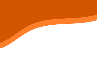 Abstract orange wavy curved background with minimal white space for banner, poster, flyer and presentation design template