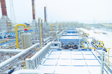 Gas heating furnaces for preparing gas for the needs of liquefied gas production plant.