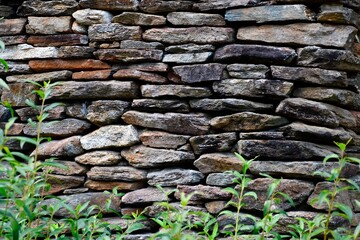 Brick and rock wall background