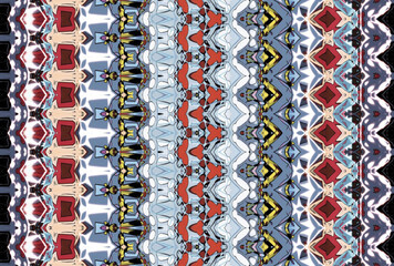 Seamless Cloth Design Digital Texture Decoration Luxury Symmetric Endless Template Graphic Visual Perspective Background Fashion Shape Wallpaper Interior Geometric Art Textile Fabric Tile Pattern.