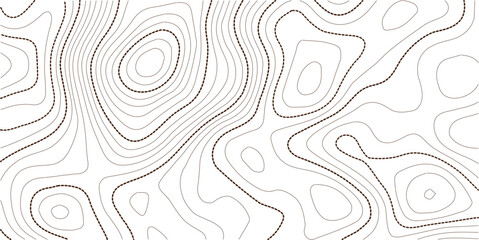 Seamless Light topographic topo contour map background, vector illustration
