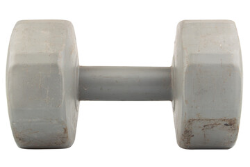 Gray 10 kg Dumbbell Isolated on White Background