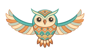 Obraz premium Cartoon a owl bird vector illustration design