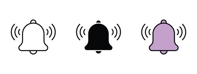  Bell danger alert notification. design icon isolated on white background. 